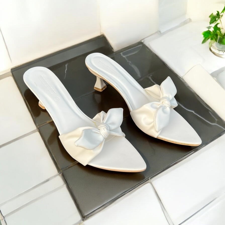 New Pointed-Toe Bowknot Heel