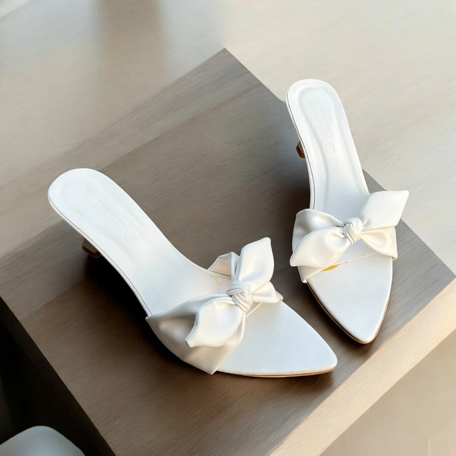 New Pointed-Toe Bowknot Heel