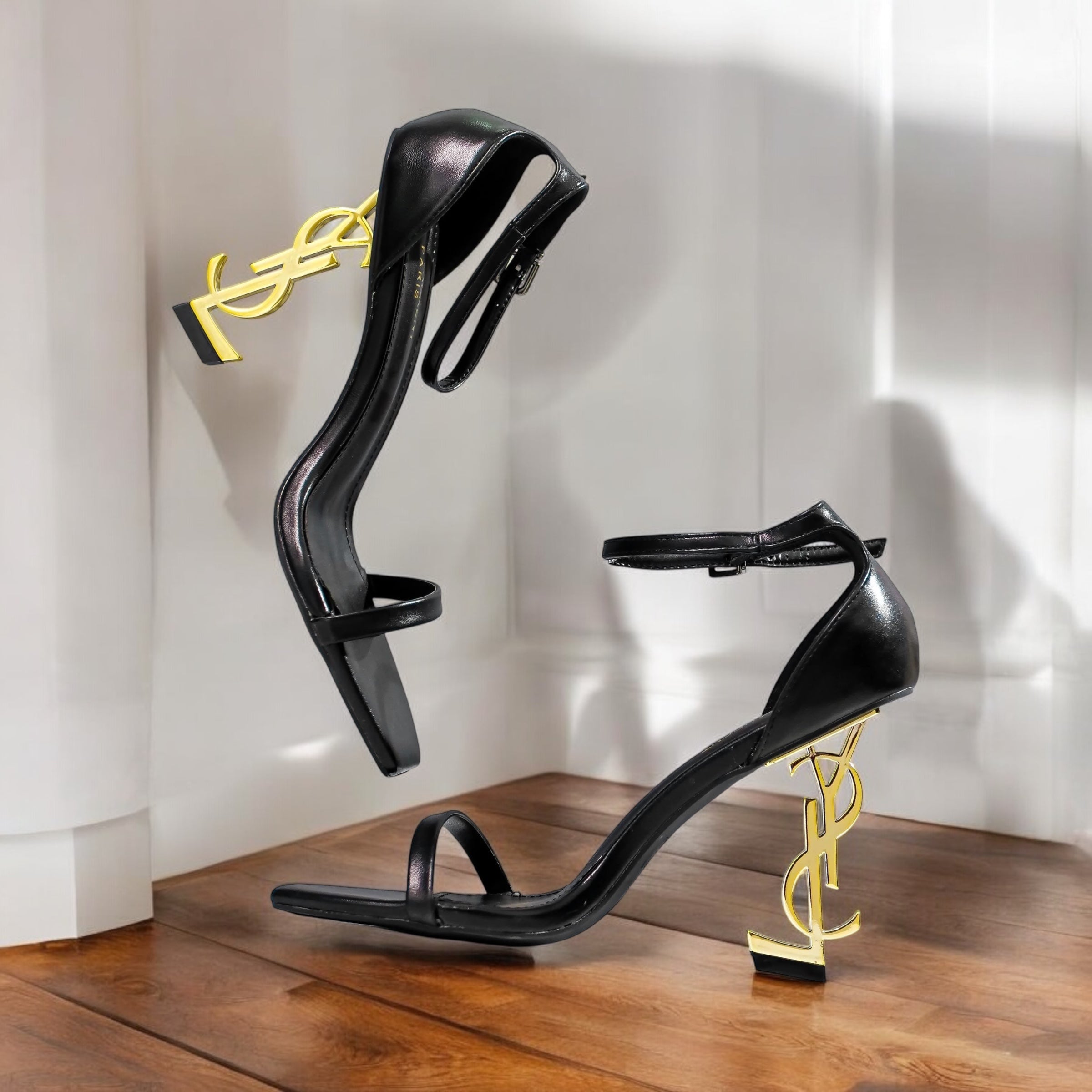 New Black YSL Heel Opyum Black Heel