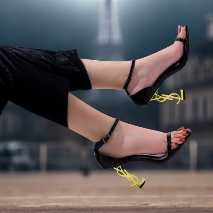 New Black YSL Heel Opyum Black Heel