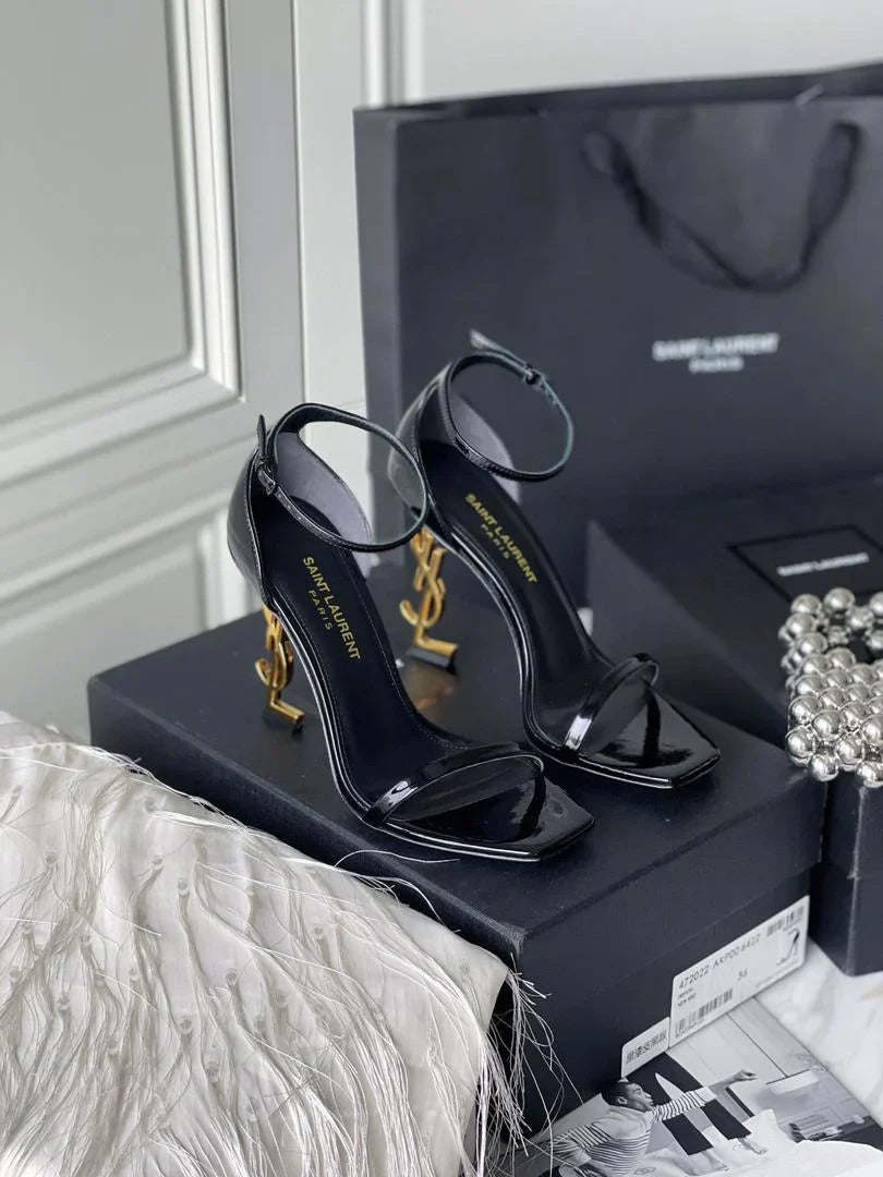New Black YSL Heel Opyum Black Heel