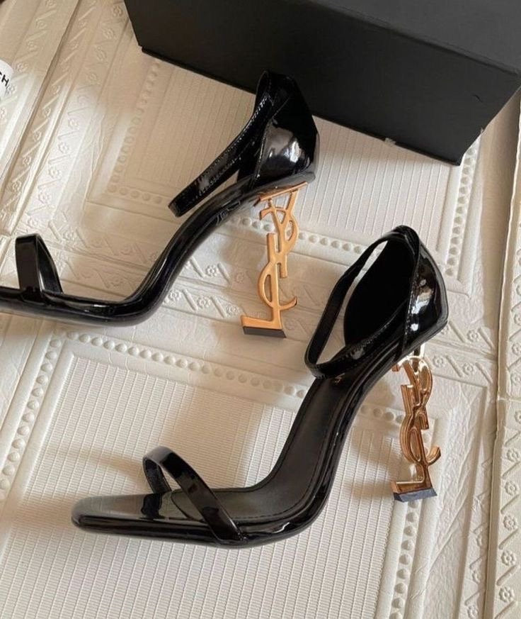 New Black YSL Heel Opyum Black Heel