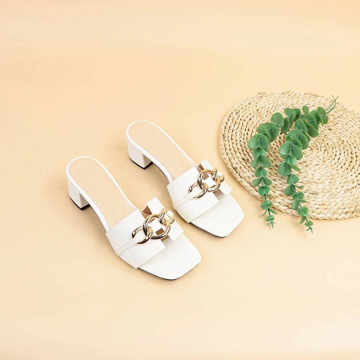 White Petal Heel